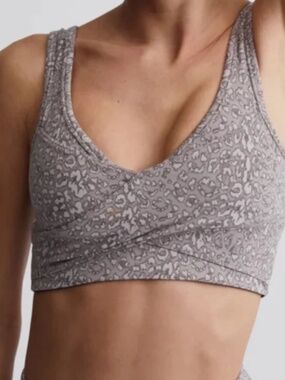 Varley Anthropologie Cheetah Crossover Sport Bra